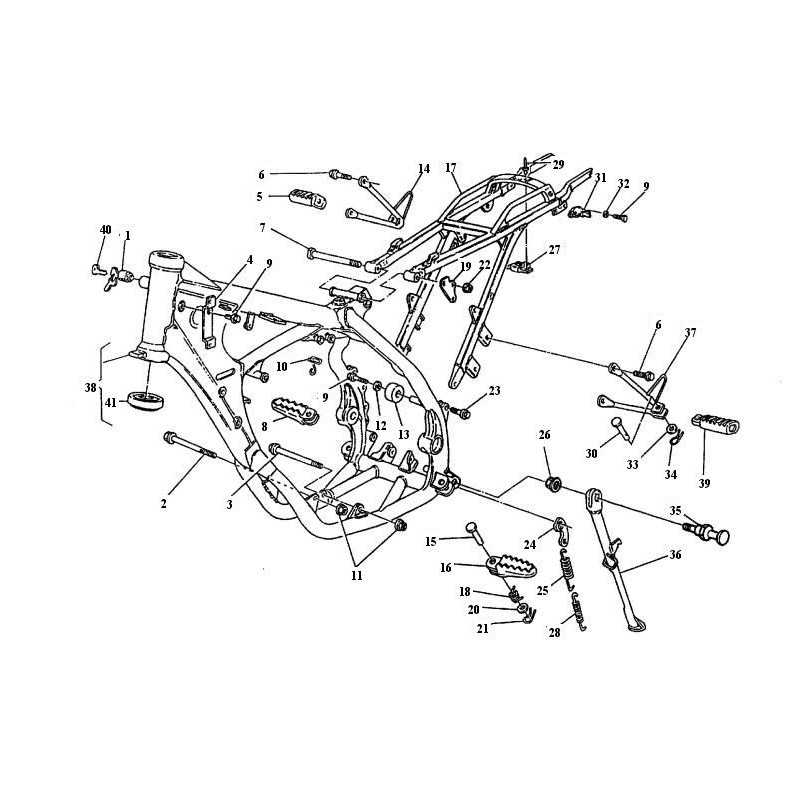 Axe + vis de boucle 125 WRE 98 - 10