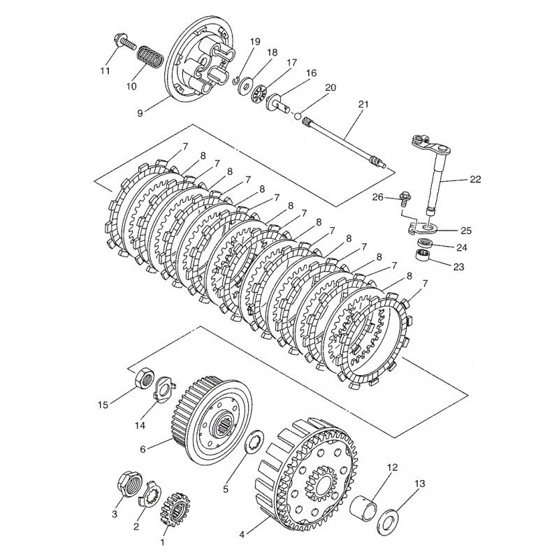 Levier de débrayage 250 YZF 10 - 13 / 250 WRF 11 - 13