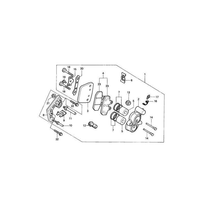 Support d'étrier de frein avant 125 CRM 90 - 99