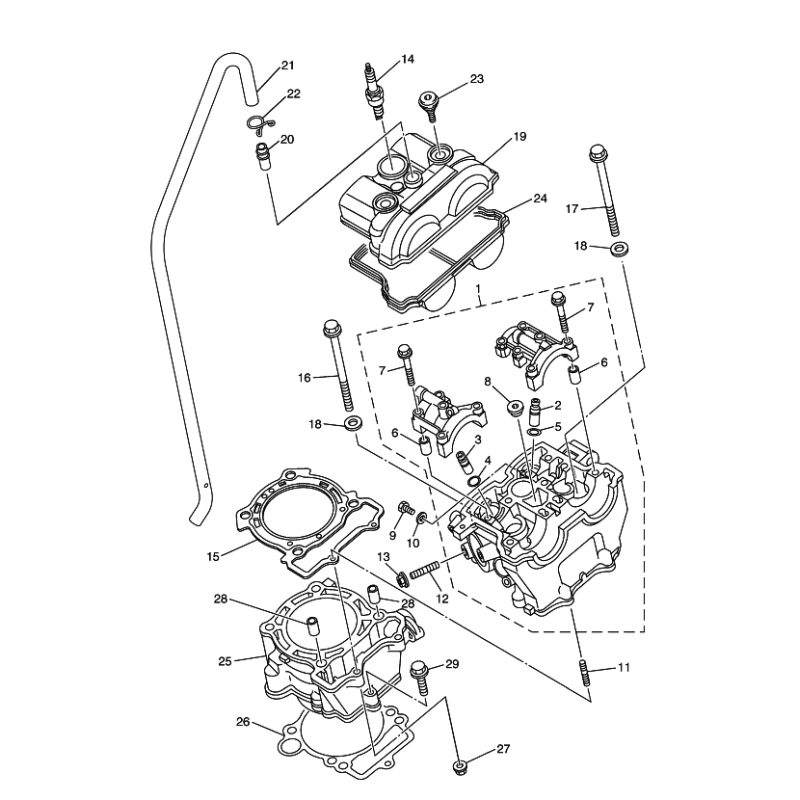 Couvre culasse 250 YZF 06 - 07 / 250 WRF 07