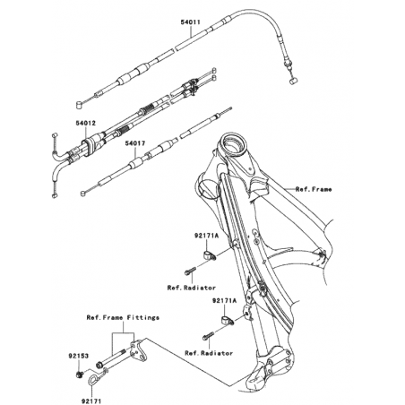 Guide câbles 250 KXF 04 - 08