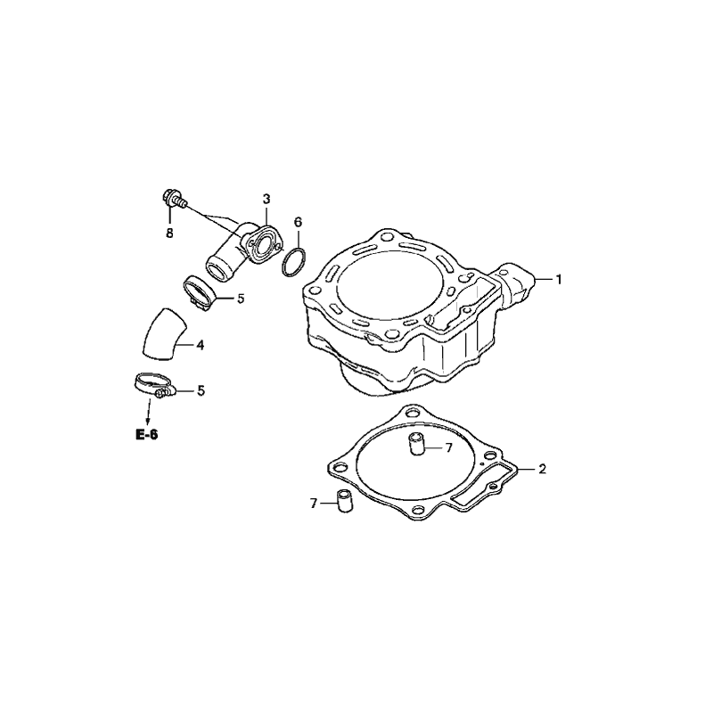 Coude d'eau de cylindre 450 CRF 09 - 16