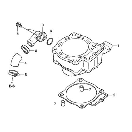 Coude d'eau de cylindre 450 CRF 09 - 16