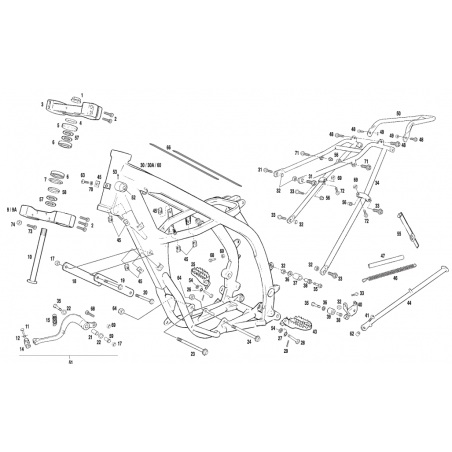 Axes de repose-pieds 125 200 250 300 EC 05 - 09