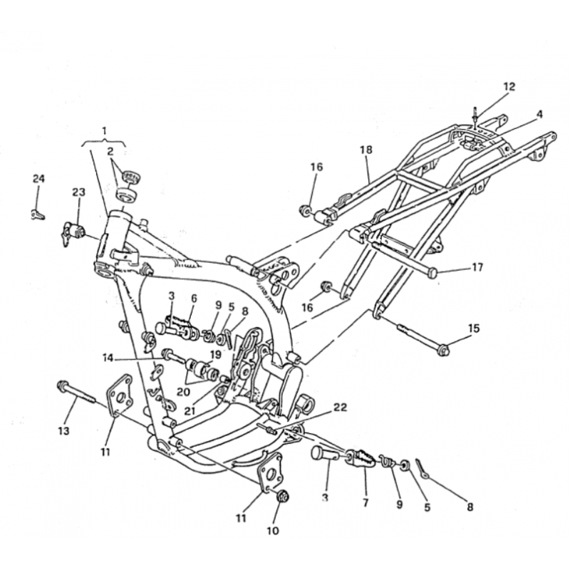 Ressorts de repose-pieds 125 WRE WR 95 - 98 / 250 360 WR 95 - 98 / 350 TE 94 - 95 / 410 TE 95 - 98 / 610 TE TC 94 - 98