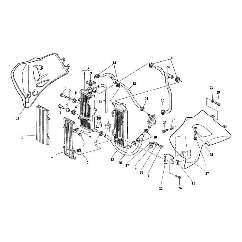 Durites de refroidissement 410 TE 95 - 00 / 610 TC TE 98 - 00