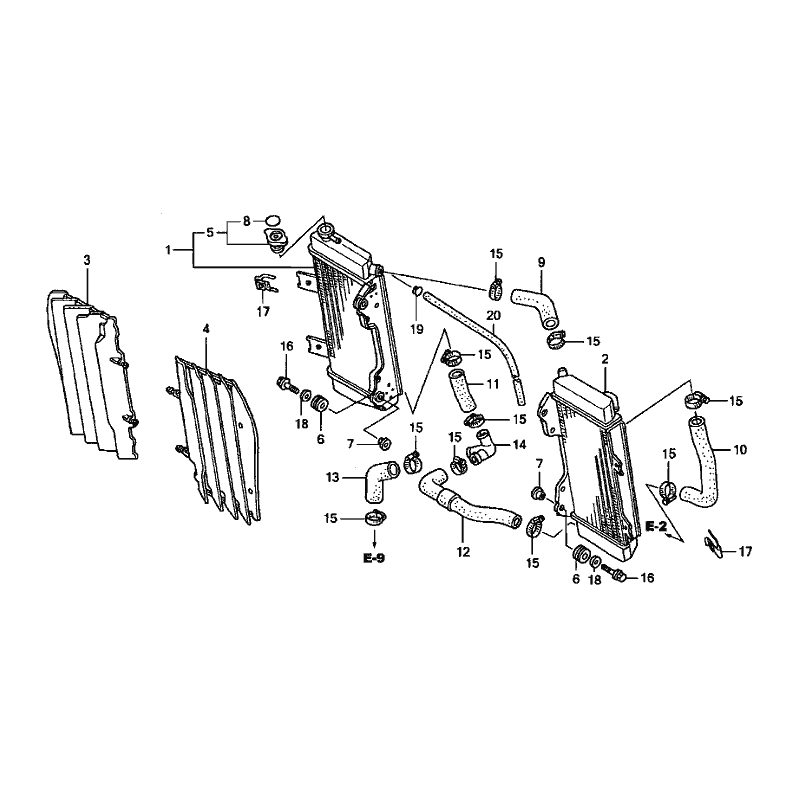 Durite de refroidissement 450 CRF 05 - 08