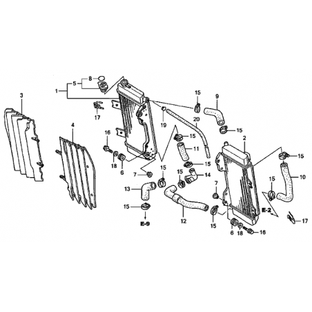 Durite de refroidissement 450 CRF 05 - 08