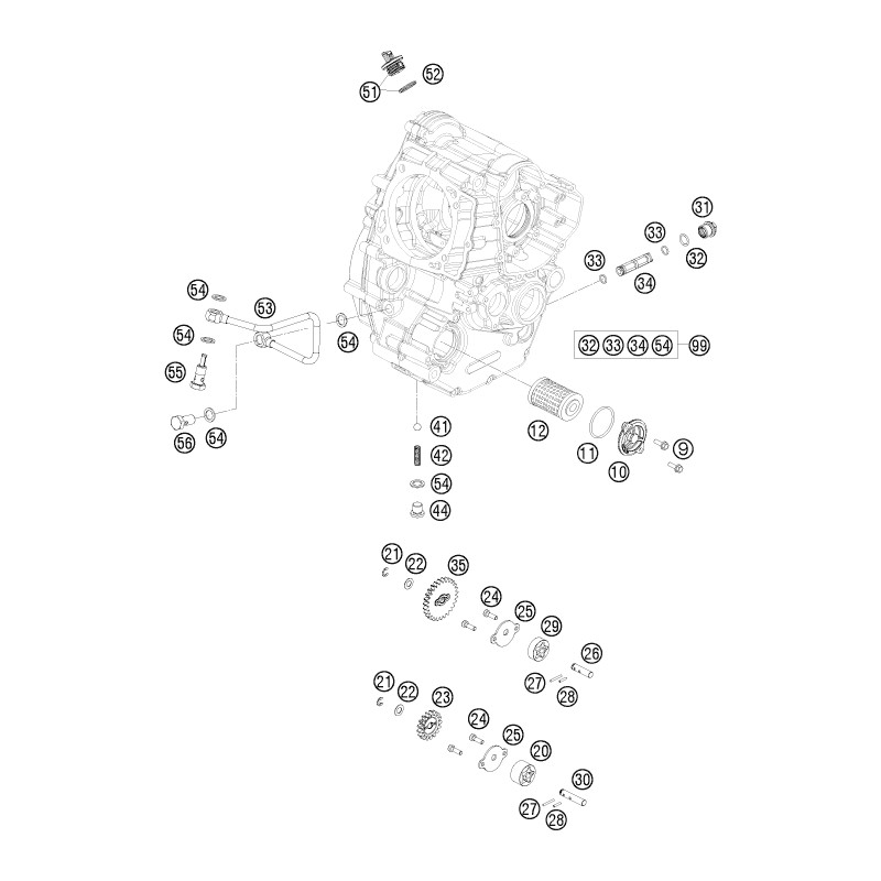 Durite rigide d'huile 390 FE 10 - 12 / 450 570 FE 09 - 12