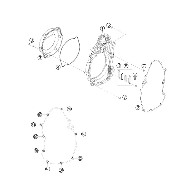 Carter d'embrayage 390 450 570 FE 11 - 12