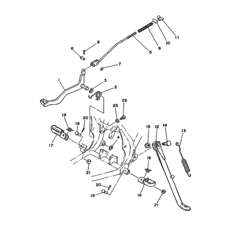 Axes de repose-pied 125 DTMX