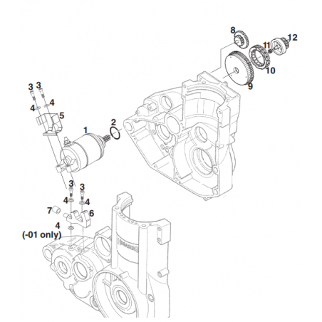 Pignon double de démarreur électrique 400 FE 01 - 03 / 450 FE 04 - 08