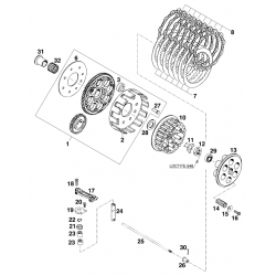 Tige + butée de débrayage 400 EGS 96 - 01 ( LC4 ) 2