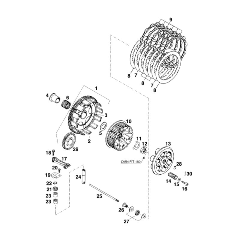 Pignon primaire de cloche d'embrayage 400 EGS 96 - 01 ( LC4 )