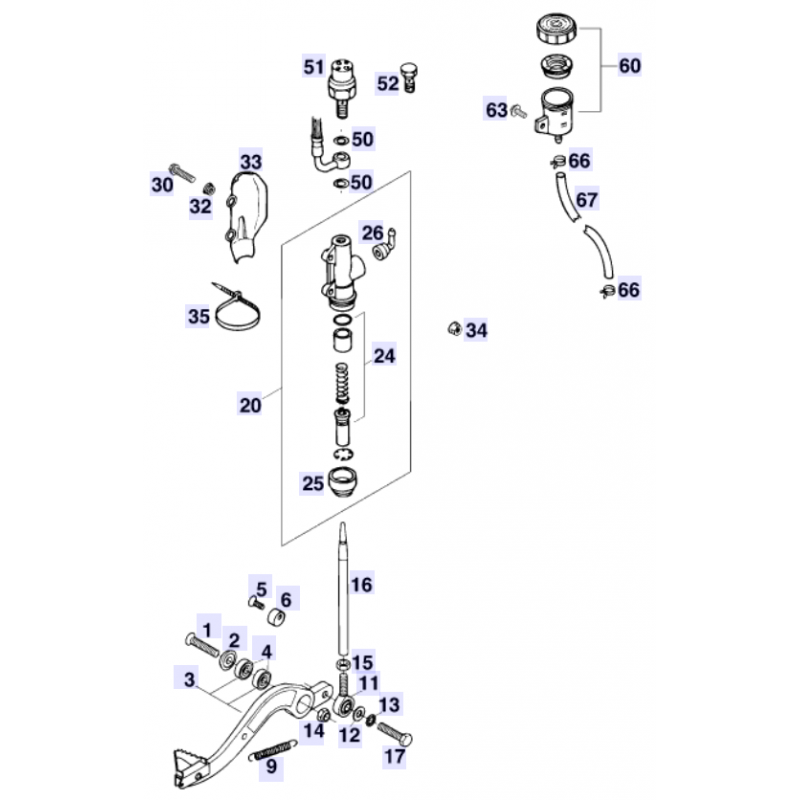Ressort de pédale de frein 400 EGS 94 - 01 ( LC4 )