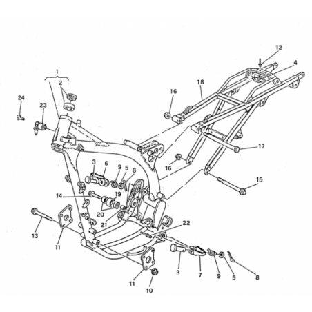 Ressorts de repose-pieds 125 WRE WR 95 - 98 / 250 360 WR 95 - 98 / 350 TE 94 - 95 / 410 TE 95 - 98 / 610 TE TC 94 - 98