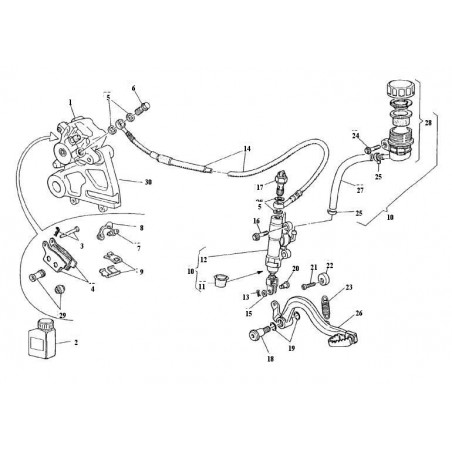 Supports de plaquettes de frein arrière 125 WRE / 125 250 CR / 125 250 360 WR