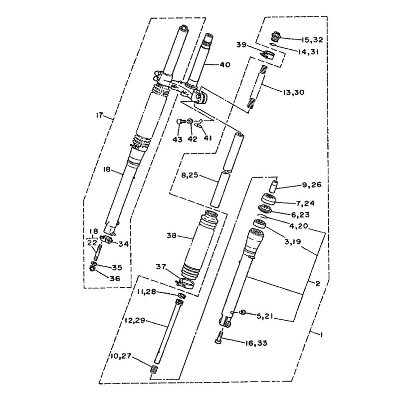 Plongeur de fourche 125 DTMX
