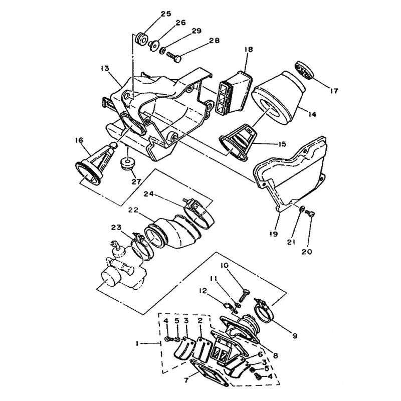 Pipe d'admission 125 DTMX