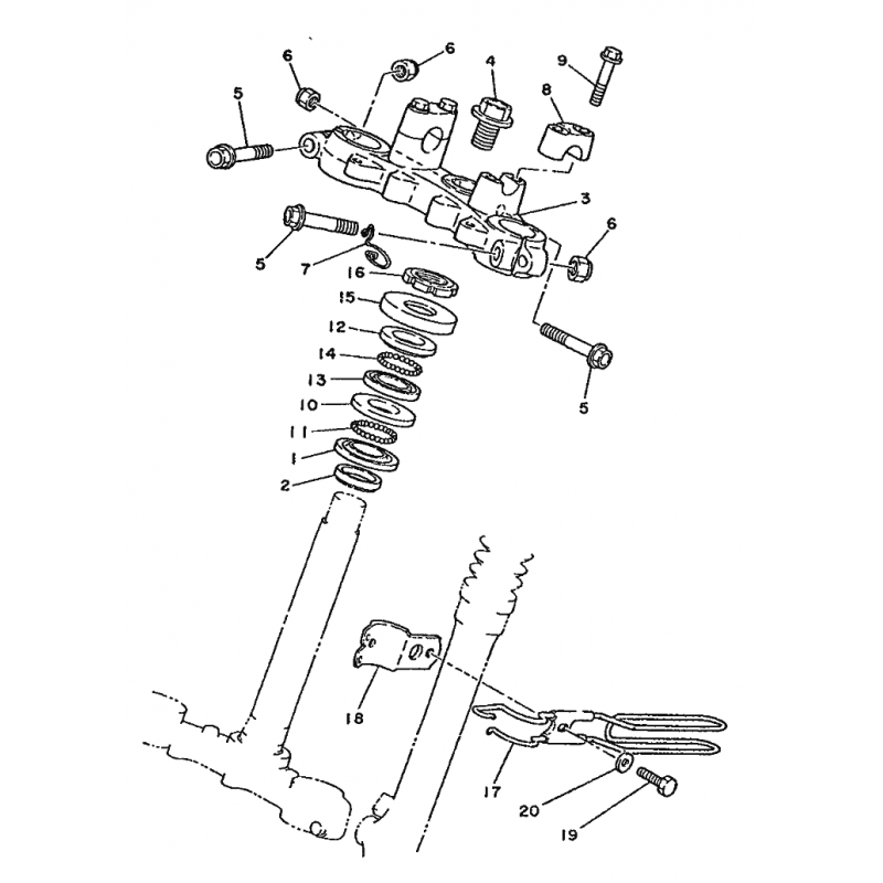 Écrou de colonne de direction 125 DTMX