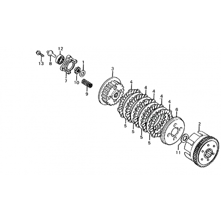 Noix d'embrayage 125 XL 76 - 78 / 125 XLS 79 - 84