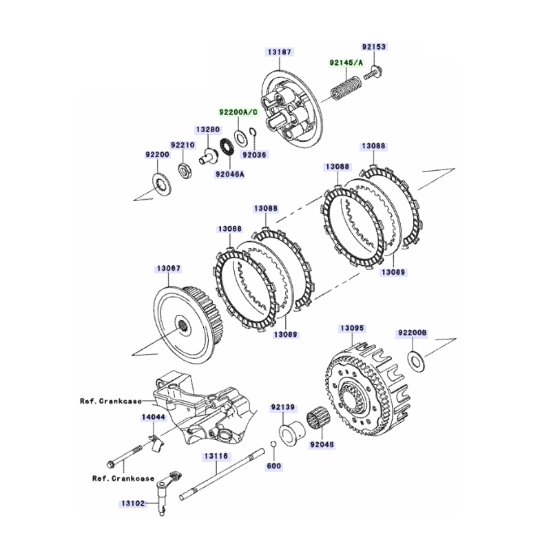 Guide de câble d'embrayage 250 KXF 04 - 08