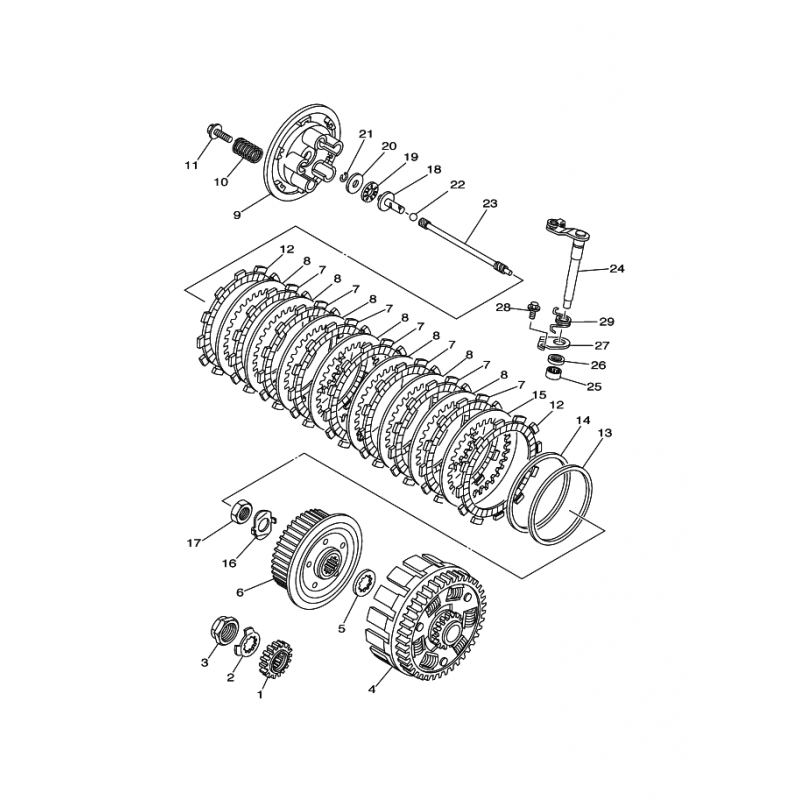 Ressorts d'embrayage 250 YZF 01 - 07