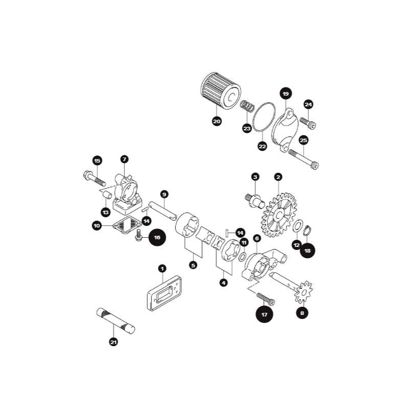 Couvercle de filtre à huile 250 RMZ 11 - 15
