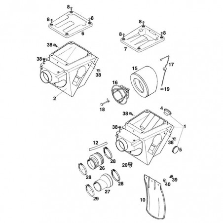 Support cage de filtre à air 400 EGS 94 ( LC4 )