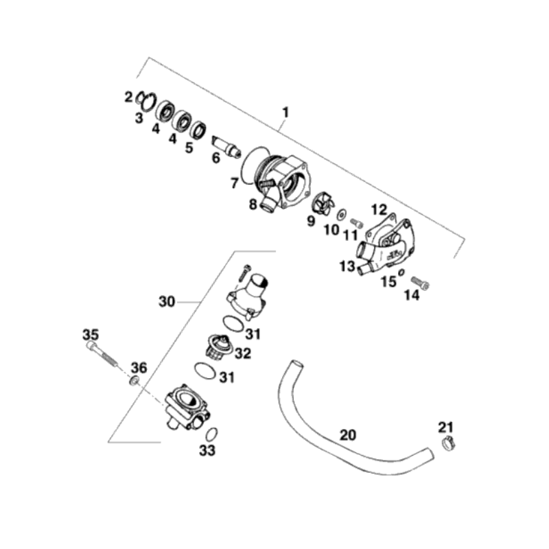 Couvercle de pompe à eau 400 EGS 94 ( LC4 )