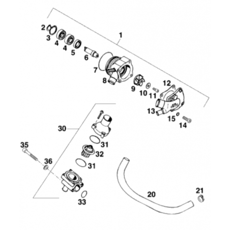 Couvercle de pompe à eau 400 EGS 94 ( LC4 )