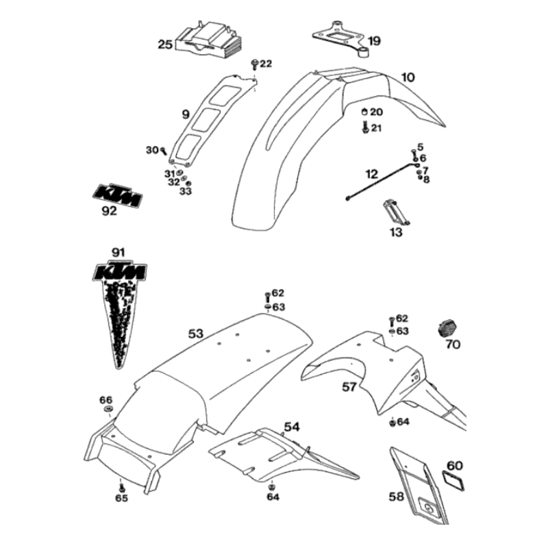 Guide durites avant 400 EGS 94 - 96 ( LC4 )