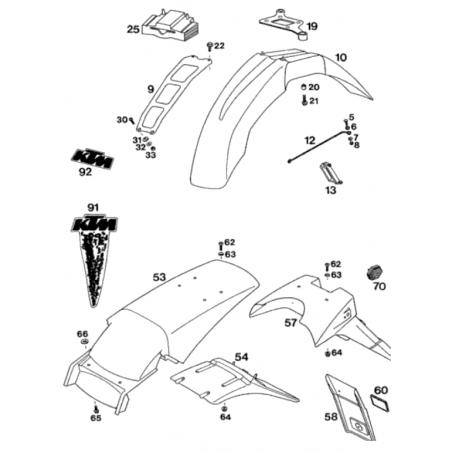 Guide durites avant 400 EGS 94 - 96 ( LC4 )