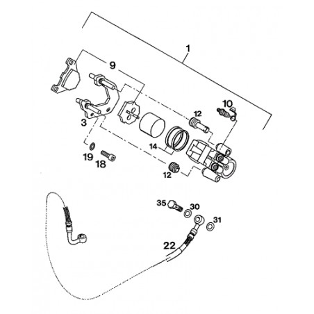 Support d'étrier de frein arrière 400 EGS 94 ( LC4 )